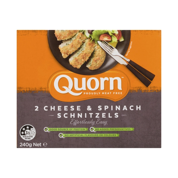 Quorn Frozen Meat Free Cheese & Spinach Schnitzels 240g