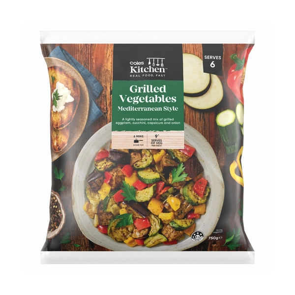 Coles Kitchen Grilled Mediterranean Style Vegetables 750g