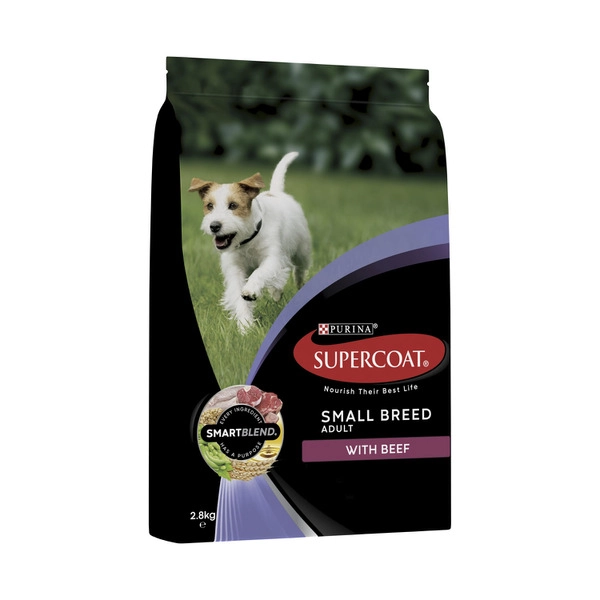 Supercoat Adult Small Breed With Beef Dry Dog Food 2.8kg