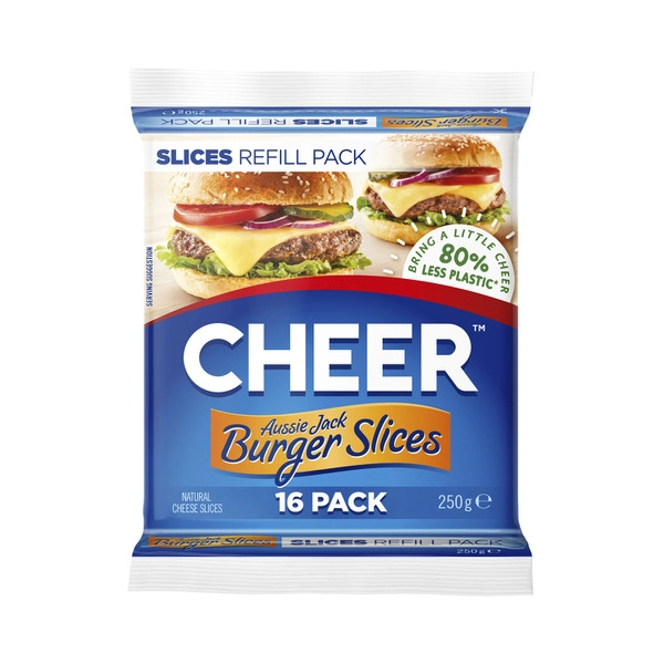 Cheer Aussie Jack Burger Cheese Slices 250g