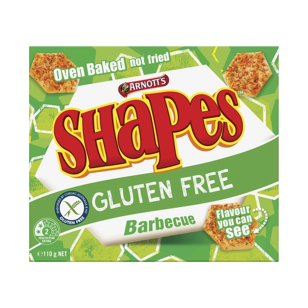 Arnotts Gluten Free Shapes Cracker Biscuits Barbecue 110g