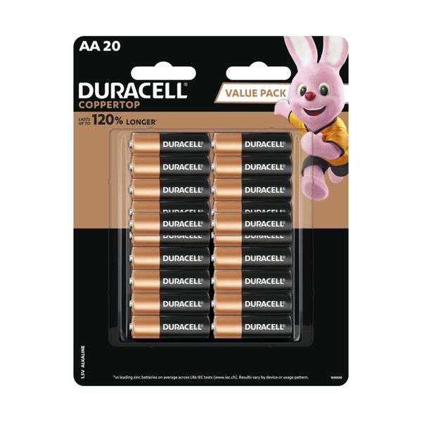 Duracell Duracell Coppertop AA 20 pack