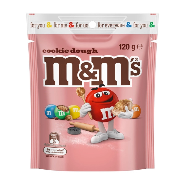 M&M'S Milk Chocolate Cookie Dough Snack & Share Bag 120g