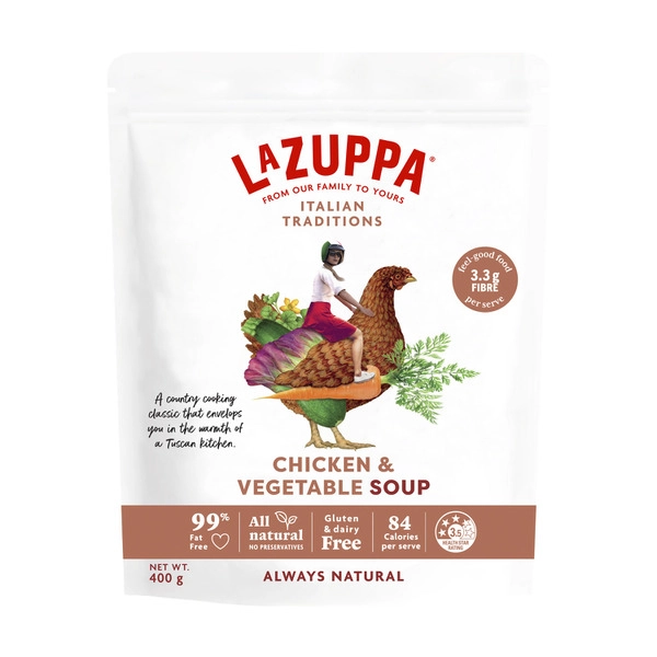 La Zuppa Soup Pouch Tuscan Chicken Vegetable & Rice 400g