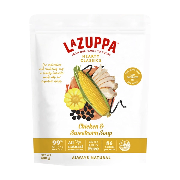 La Zuppa Soup Pouch Chicken & Sweetcorn 400g