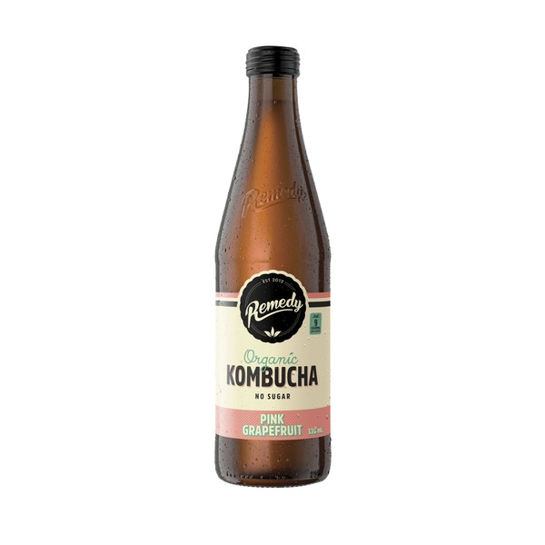 Remedy Kombucha Pink Grapefruit 330mL