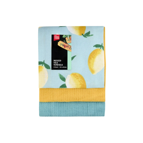 Cook & Dine Mixed Tea Towels 3 pack