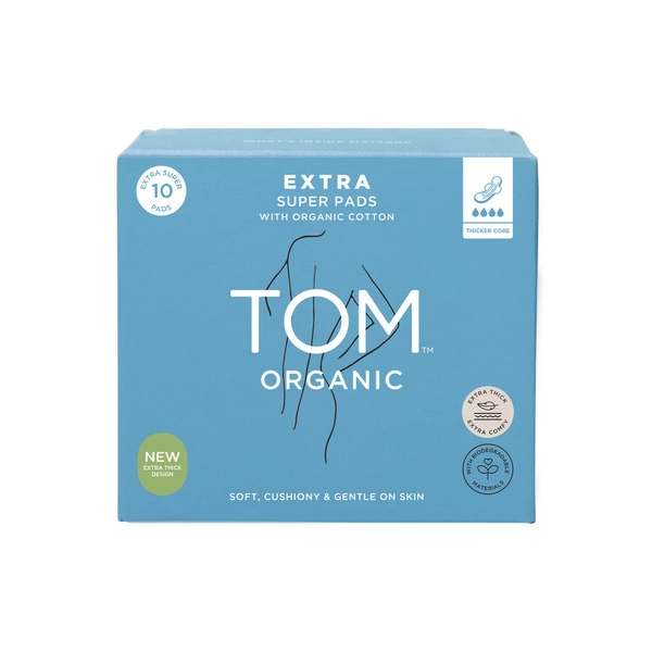 TOM Organic Pads Extra Thick Super 10 pack