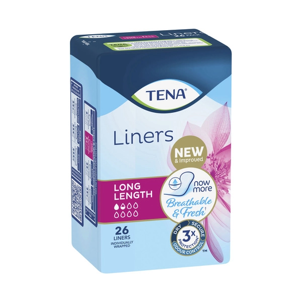 Tena Incontinence Liners Long Length 26 pack