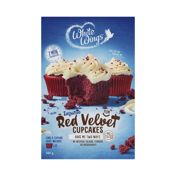 White Wings Red Velvet Cupcake Mix 365g