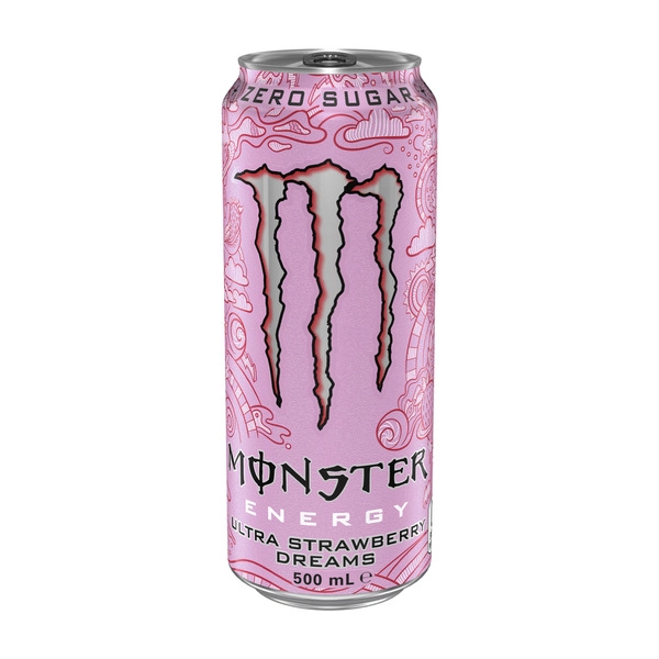 Monster Energy Drink Ultra Strawberry Can 500mL