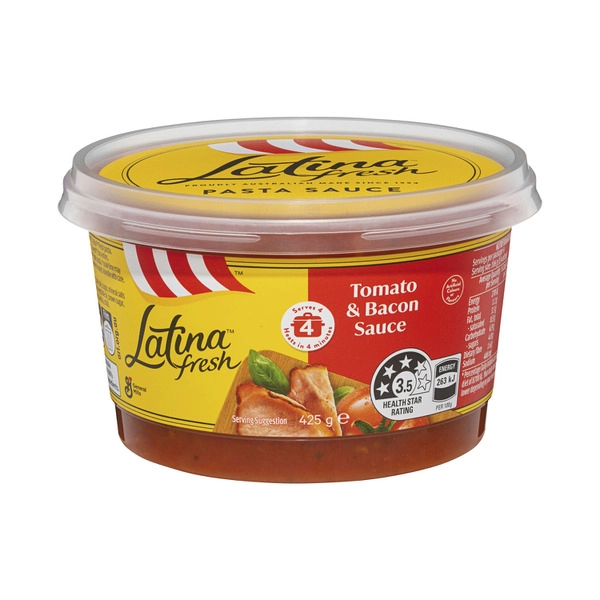 Latina Tomato & Bacon Pasta Sauce 425g