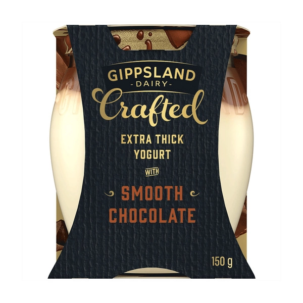 Gippsland Dairy Crafted Yogurt Smooth Chocolate 150g