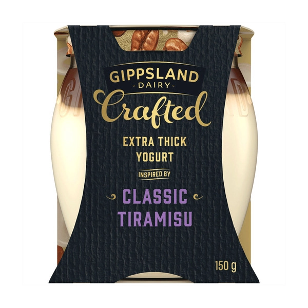 Gippsland Dairy Crafted Yogurt Classic Tiramisu 150g