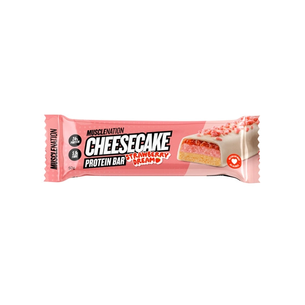 Muscle Nation Cheesecake Protein Bar Strawberry 50g