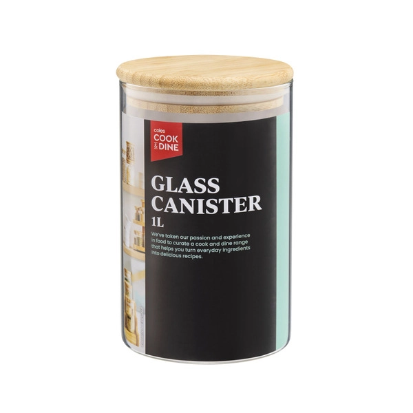 Cook & Dine Glass Canister 1L 1 each