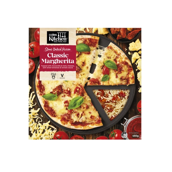 Coles Kitchen Margherita Pizza 450g