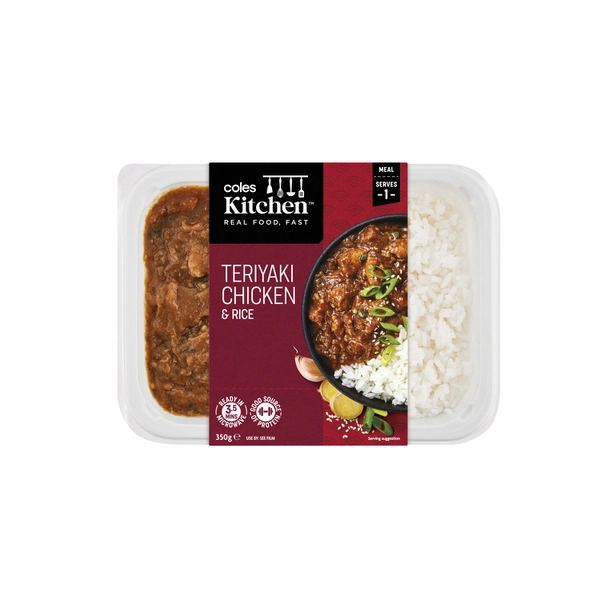 Coles Kitchen Chicken Teriyaki & Rice 350g