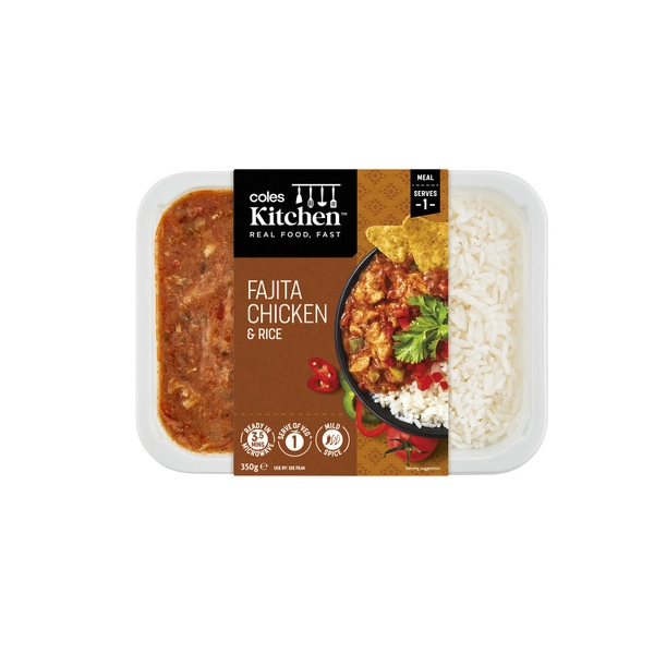 Coles Kitchen Fajita Chicken & Rice 350g