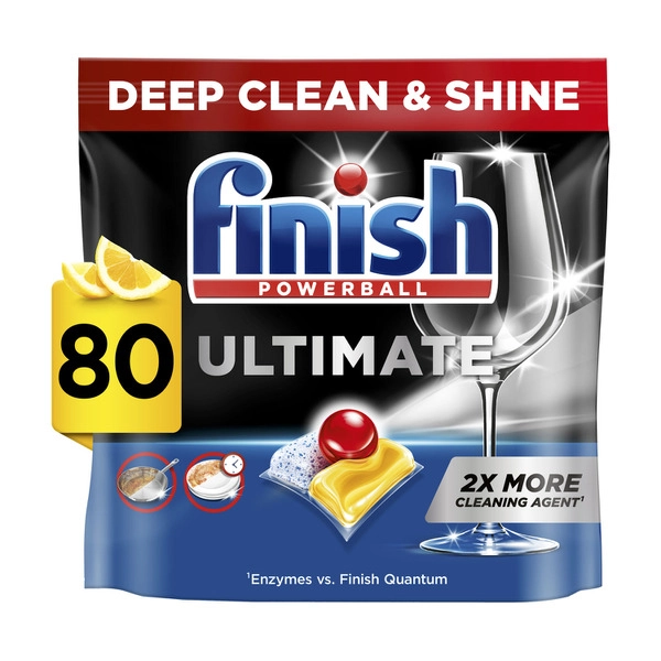 Finish Dishwashing Tablet FINISH ULTIMATE DISHWASHING TABLETS LEMON SPRAKLE 80 PACK 