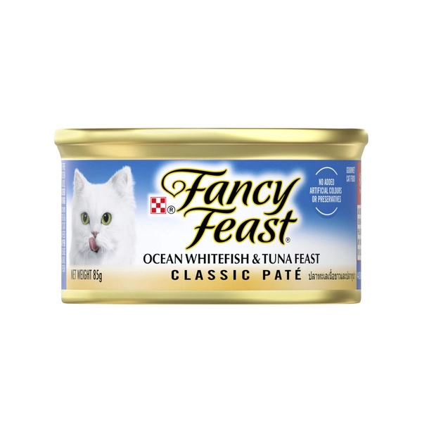 Fancy Feast Classic Pate Ocean Whitefish Tuna Cat Food 85g