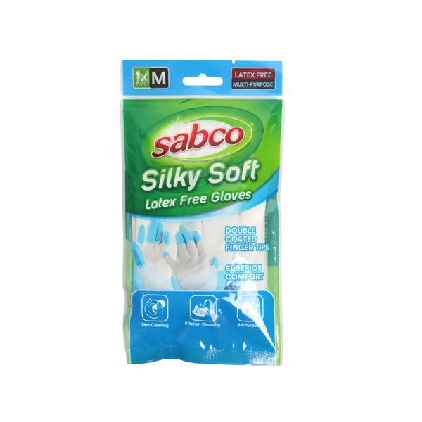 Sabco Silky Soft Latex Free Gloves Medium 1 each