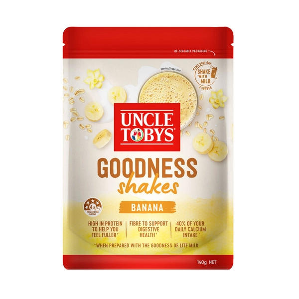 Uncle Tobys Goodness Shake Banana 140g