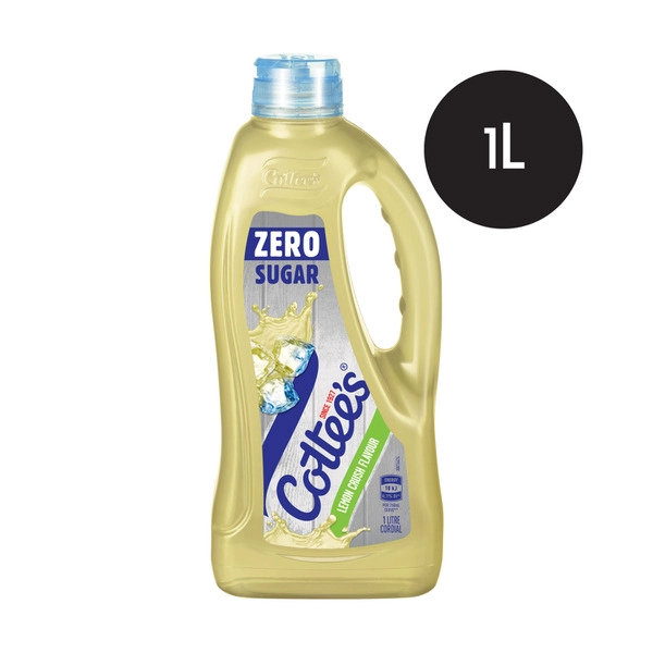 Cottees Cordial Zero COTTEES CORDIAL:LEMON:ZERO:1 LITRE 