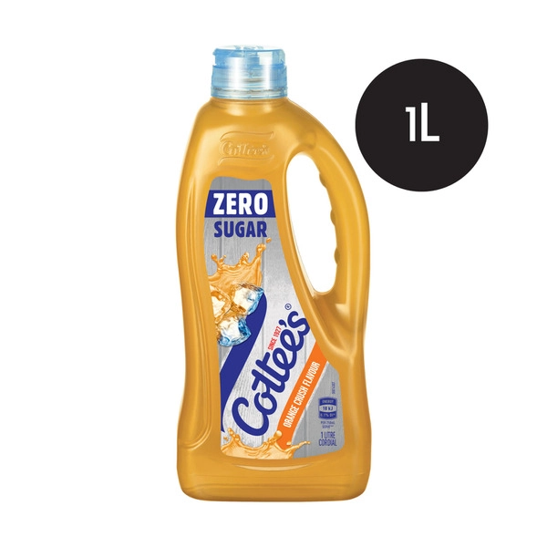 Cottees Cordial COTTEES CORDIAL:ORANGE:ZERO:1 LITRE 