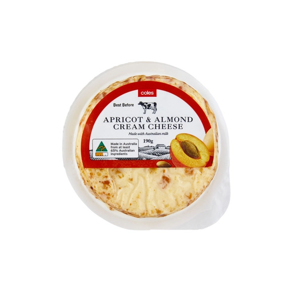 Coles Cheese Apricot & Almond 190g