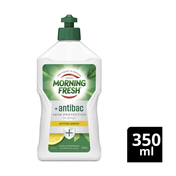 Morning Fresh Dishwashing Liquid Antibacterial Active Lemon 350mL