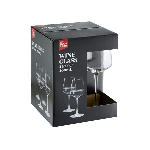 Cook & Dine Wine Glasses 400mL 4 pack