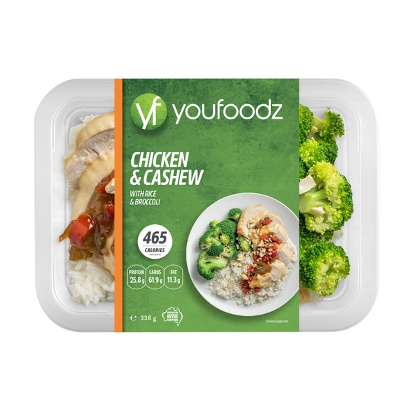 Youfoodz Chicken Cashew With Broccoli & Rice 338g