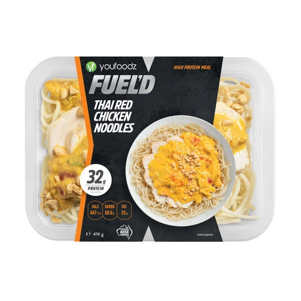 Youfoodz Fueld Thai Red Chicken Noodles 416g