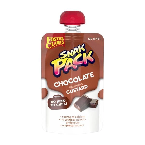 Foster Clark Snak Pack Custard Pouch Chocolate 120g