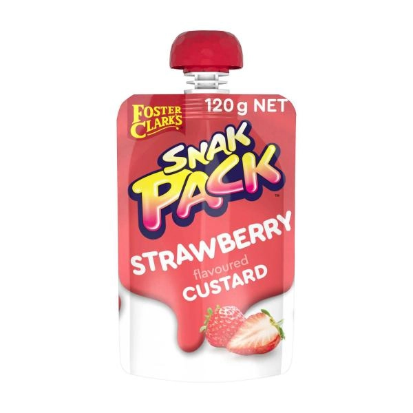 Foster Clark Snak Pack Custard Pouch Strawberry 120g