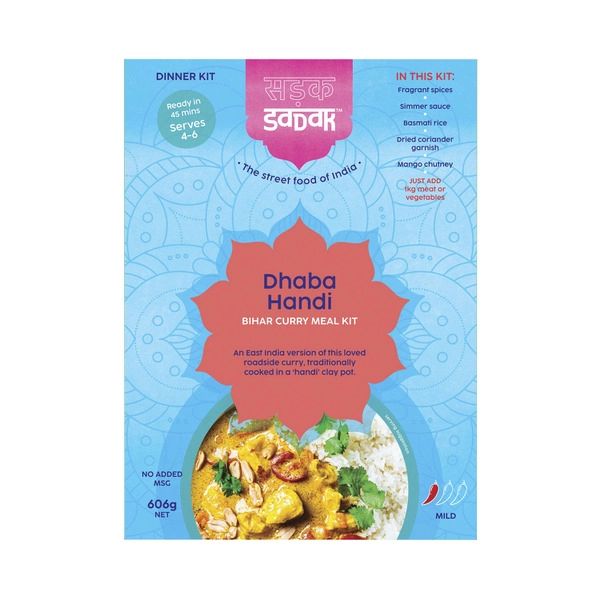 Sadak Dhaba Handi Bihar Curry Dinner Meal Kit 606g