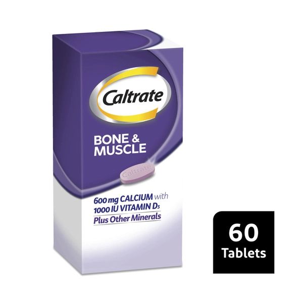 Caltrate Bone & Muscle CALTRATE BONE & MUSCLE HEALTH VIT D 1000IU & MIN 60PK 