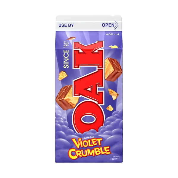 Oak Violet Crumble Flavoured Milk 600mL