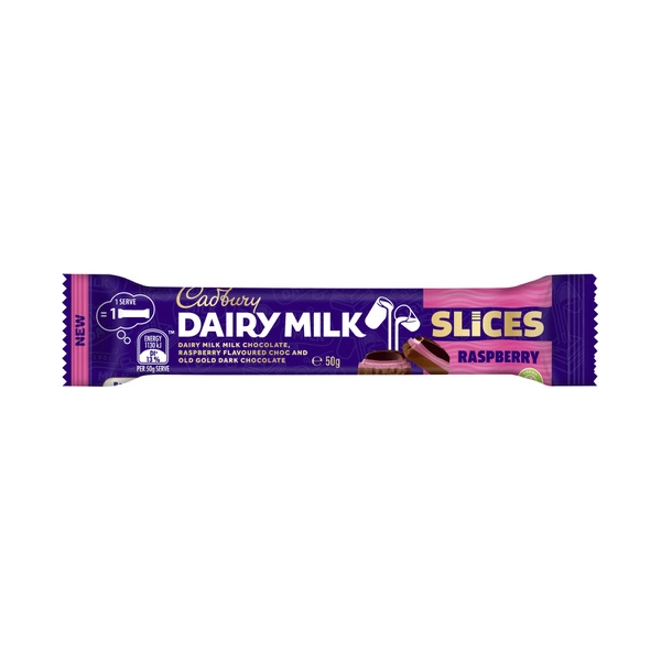 Cadbury Raspberry Slice Chocolate Bar 50g