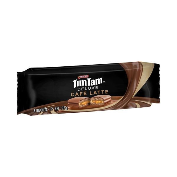 Arnotts Tim Tam Deluxe Chocolate Biscuits Cafe Latte 175g