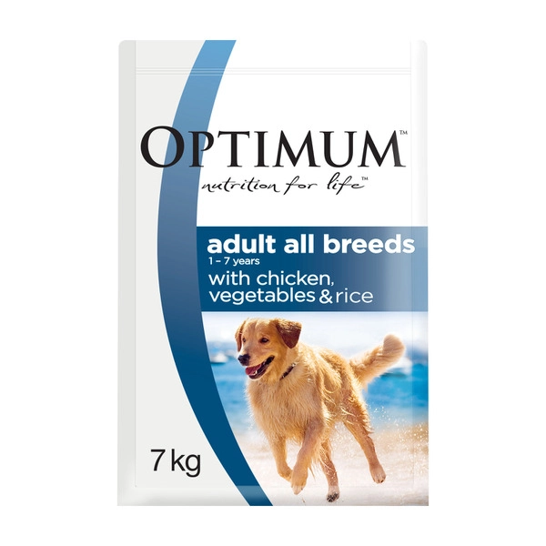 Optimum Adult All Breed Dry Dog Food With Chicken- Vegetables & Rice 7kg