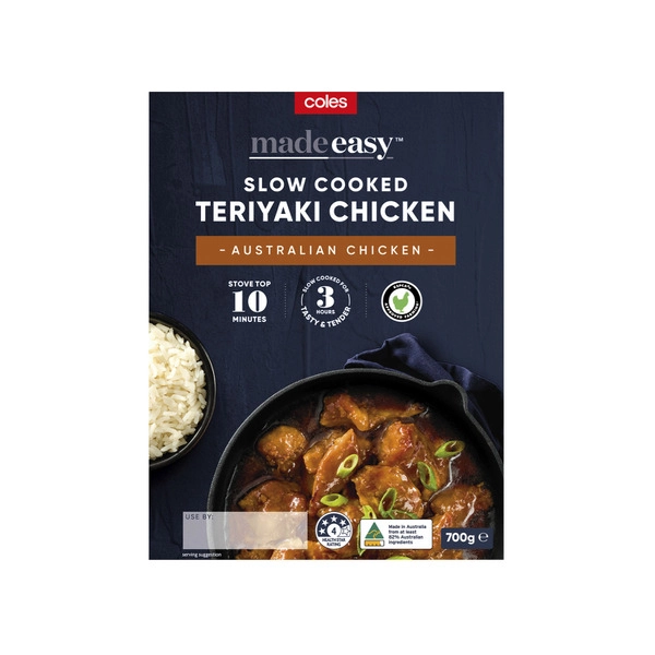 Coles Made Easy Slow COLES MADE EASY SLOW COOKED TERIYAKI CHICKEN 700G 