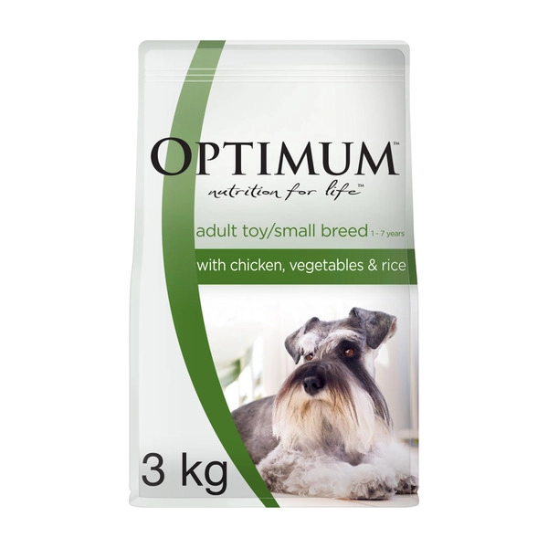 Optimum Adult Toy Small Breed Dry Dog Food With Chicken  Vegetables & Rice 3kg