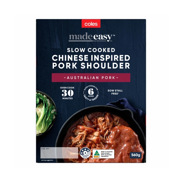 Coles Made Easy Slow Cooked Pork In Chinese Style BBQ Sauce 560g