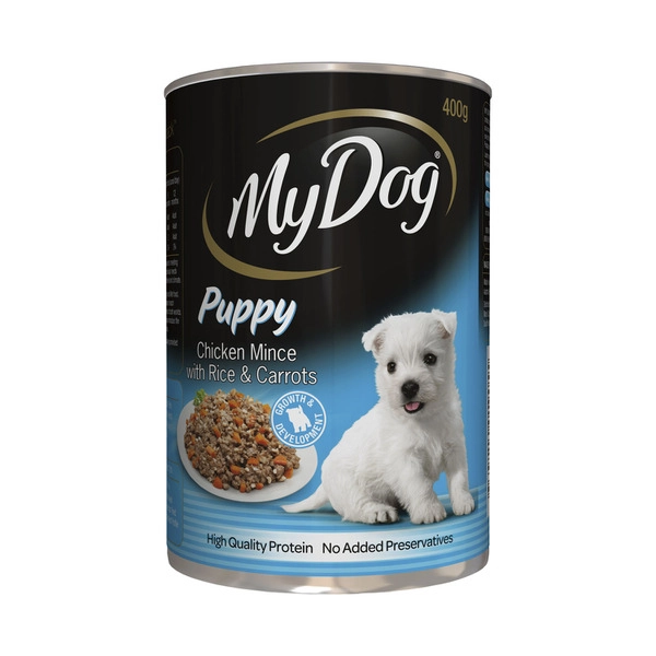 My Dog Chicken Mince With Rice & Carrots Can Puppy Wet Dog Food 400g