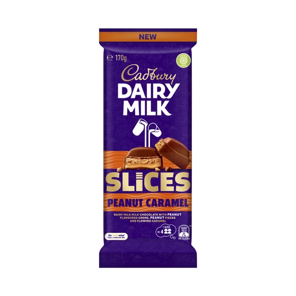 Cadbury Dairy Milk Peanut Caramel Slice Chocolate Block 170g