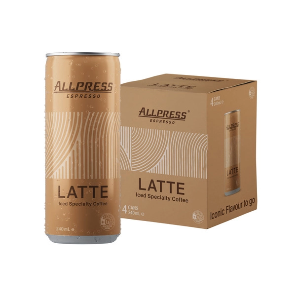 Allpress Coffee Iced Latte 4x240mL 4 pack