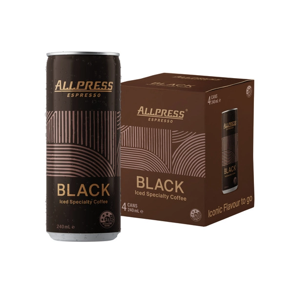 Allpress Coffee Iced Black 4x240mL 4 pack