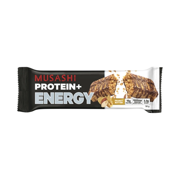 Musashi Protien + Energy Bar Peanut Butter 58g